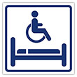 Визуальная пиктограмма «Комната длительного отдыха для инвалидов», ДС89 (пластик 2 мм, 150х150 мм)
